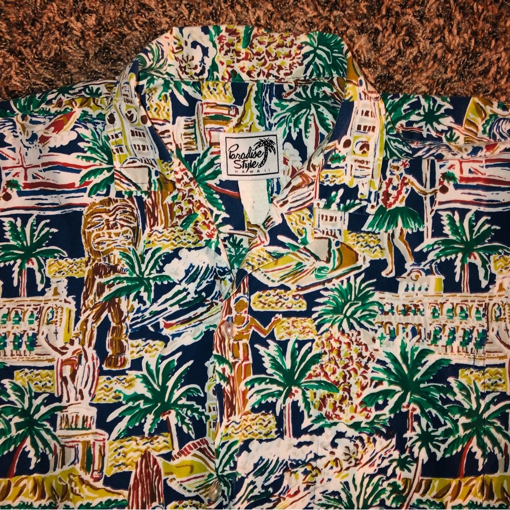 Men’s Vintage Hawaiian Shirt - Picture 2 of 3